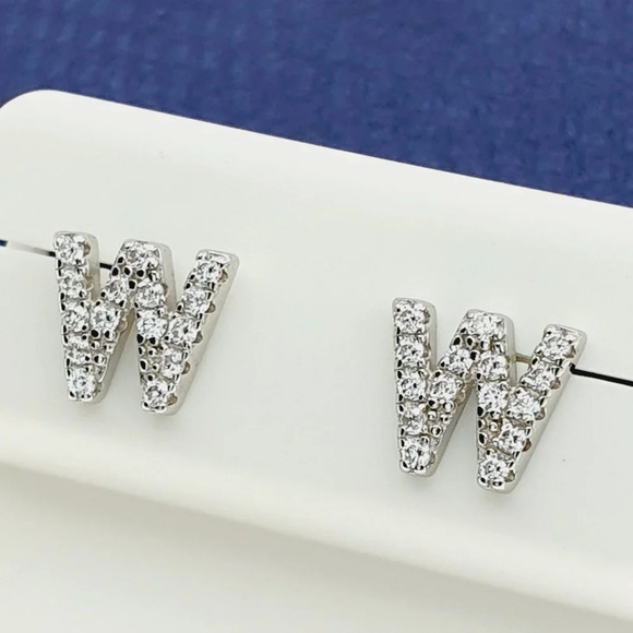 925 Sterling Silver CZ Stud Earrings for Women/Girl, US925P1082 - Picture 6 of 10